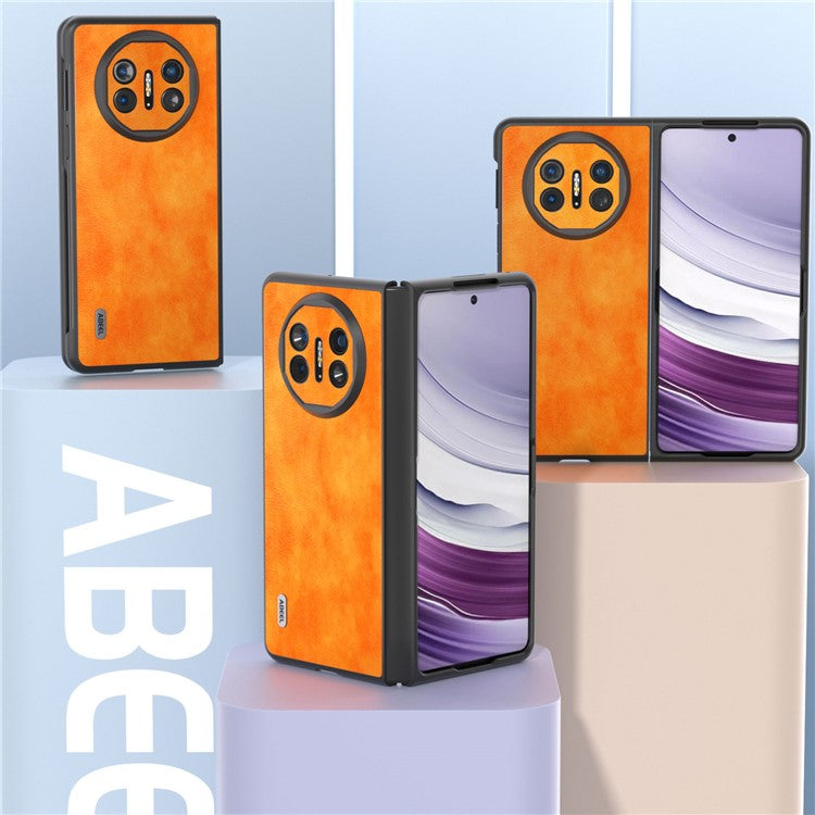 ABEEL For Huawei Mate X5 Case Litchi Texture PU Leather+PC Phone Cover - Orange