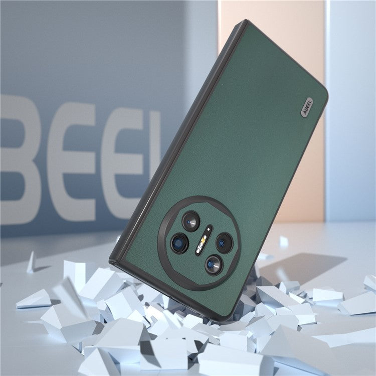 ABEEL For Huawei Mate X5 Case Smooth-touch Genuine Cow Leather+PC Protective Cover - Green