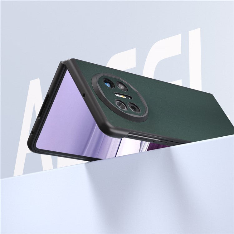ABEEL For Huawei Mate X5 Case Smooth-touch Genuine Cow Leather+PC Protective Cover - Green