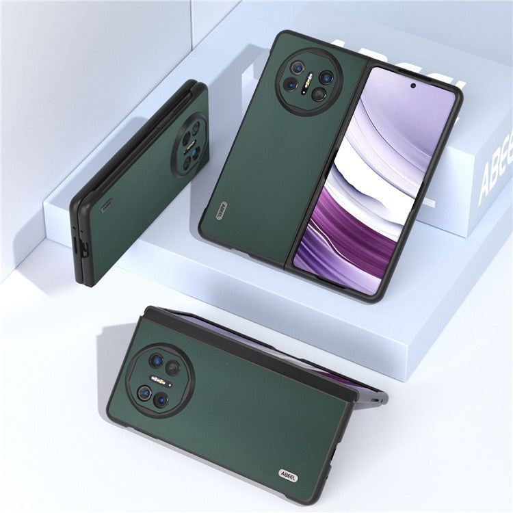 ABEEL For Huawei Mate X5 Case Smooth-touch Genuine Cow Leather+PC Protective Cover - Green