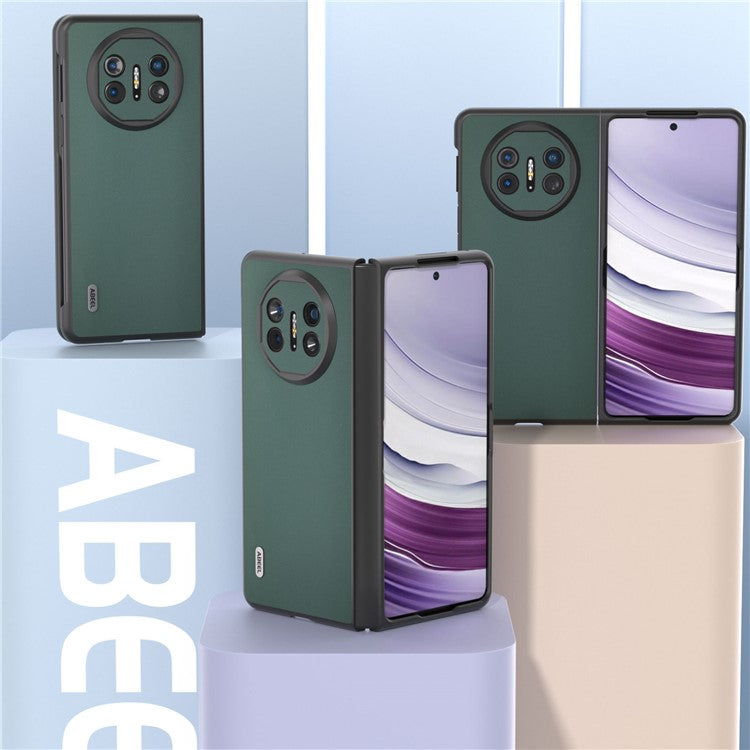 ABEEL For Huawei Mate X5 Case Smooth-touch Genuine Cow Leather+PC Protective Cover - Green