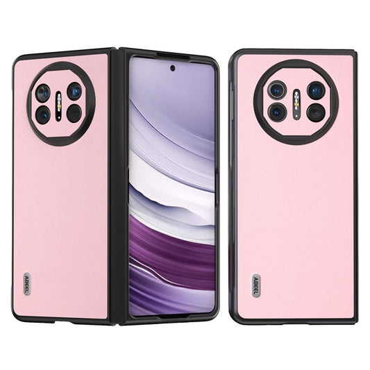 ABEEL For Huawei Mate X5 Case Smooth PU Leather + Hard PC Anti-Scratch Cover - Pink