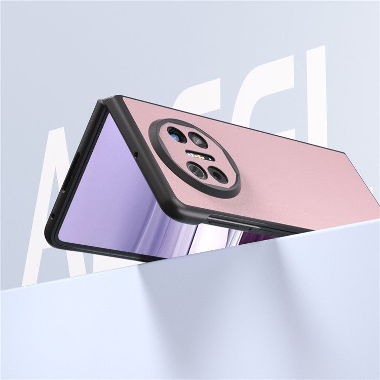 ABEEL For Huawei Mate X5 Case Smooth PU Leather + Hard PC Anti-Scratch Cover - Pink