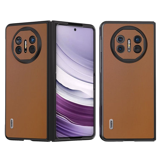 ABEEL For Huawei Mate X5 Case Smooth PU Leather + Hard PC Anti-Scratch Cover - Brown