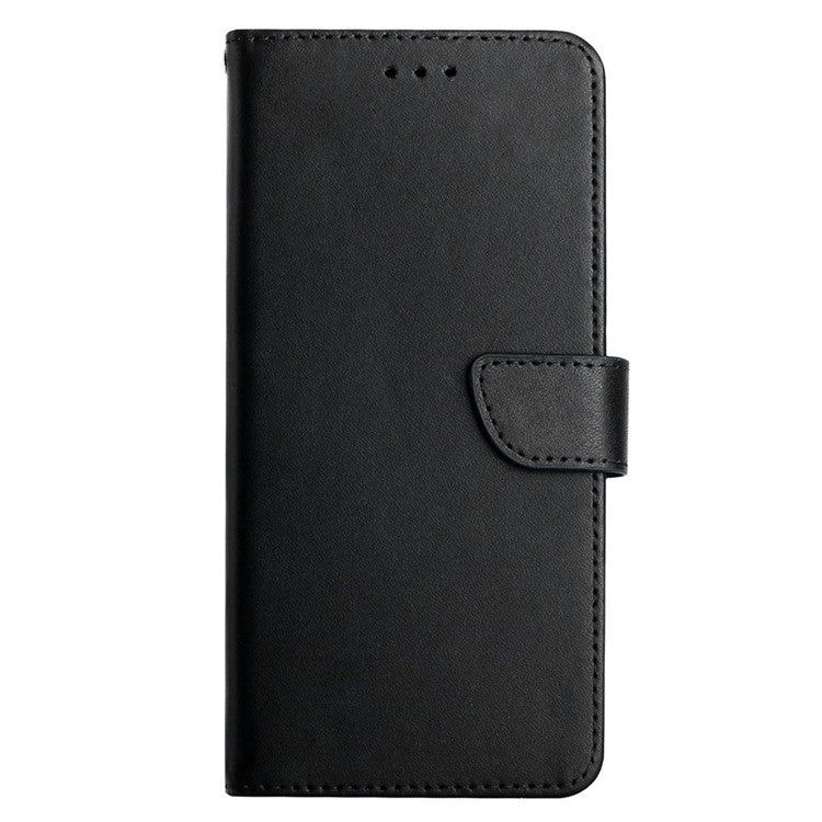 HT02 For Motorola Edge 40 Neo 5G Case Genuine Cow Leather Phone Cover - Black