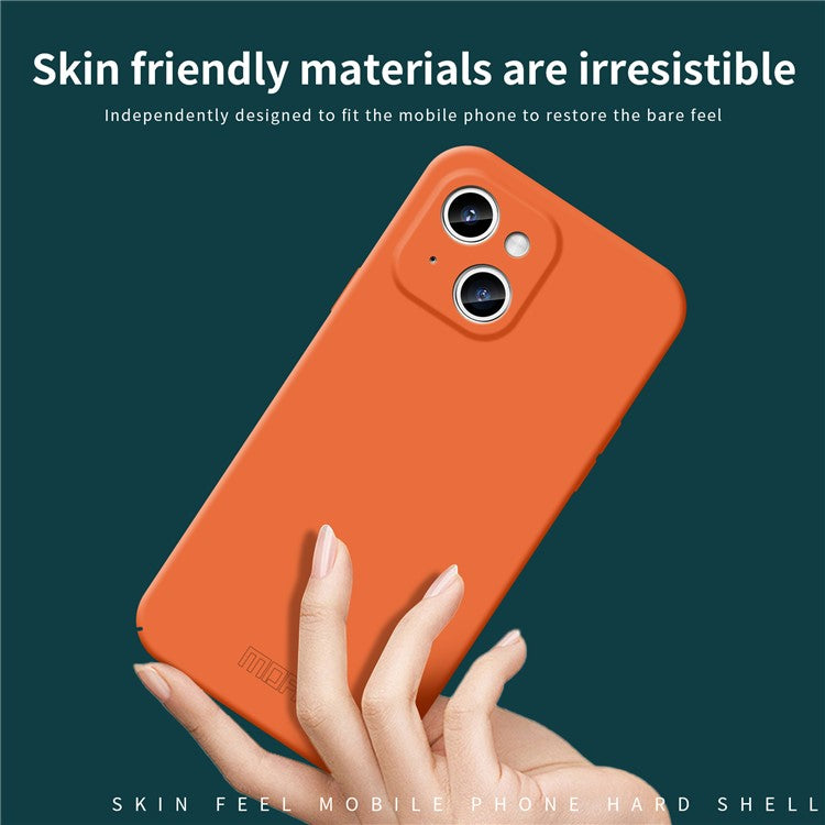 MOFI JK Qin Series For iPhone 14 Plus Case Skin-Touch Acrylic+TPU Phone Cover - Grey