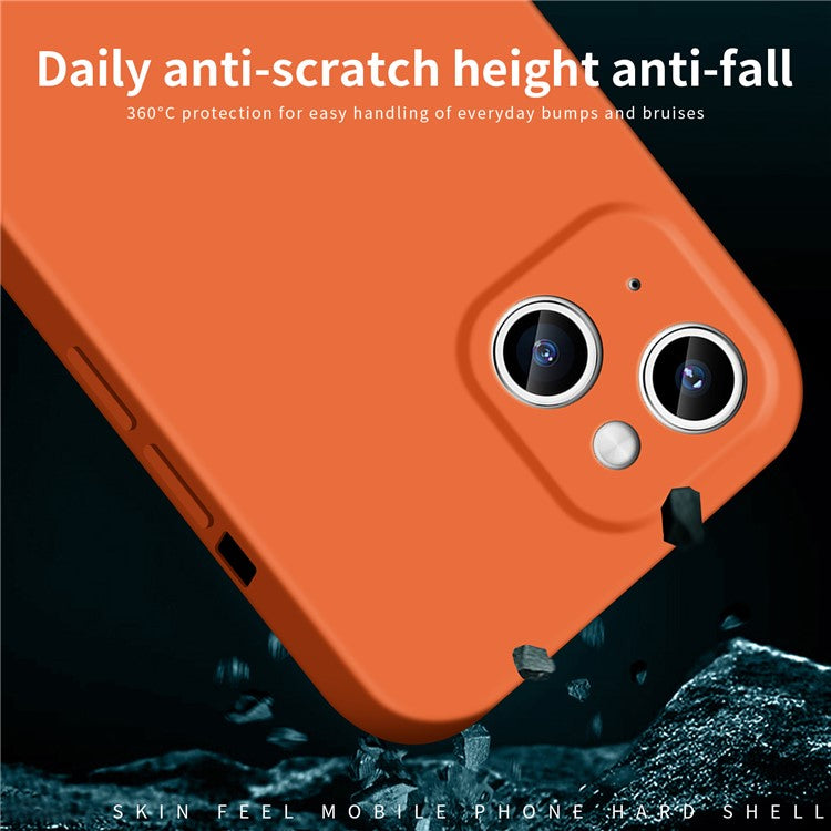 MOFI JK Qin Series For iPhone 14 Plus Case Skin-Touch Acrylic+TPU Phone Cover - Grey