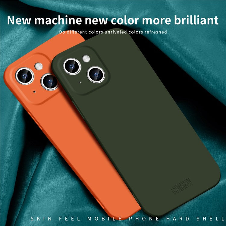 MOFI JK Qin Series For iPhone 14 Plus Case Skin-Touch Acrylic+TPU Phone Cover - Grey