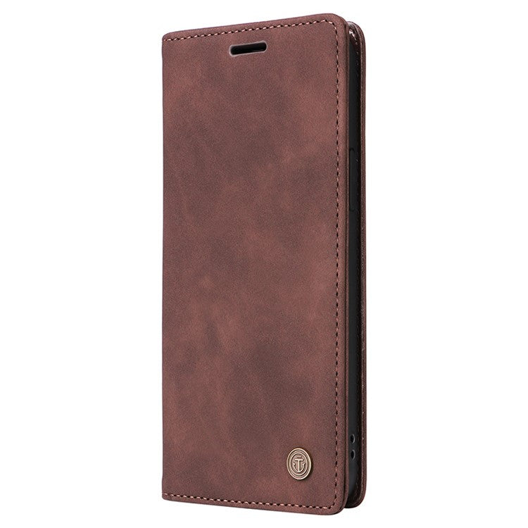 006 Series For Samsung Galaxy A54 5G Case Leather Wallet Phone Cover with Sucker Closure - Coffee