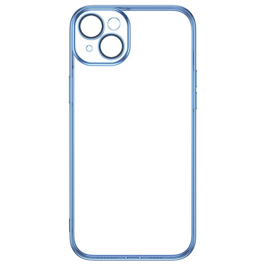 TOTU AA-155 For iPhone 14 Plus Clear Case Electroplating TPU Phone Cover - Blue