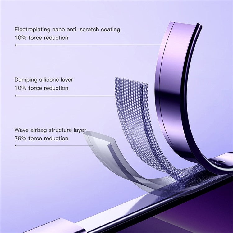TOTU AA-155 For iPhone 14 Plus Clear Case Electroplating TPU Phone Cover - Blue