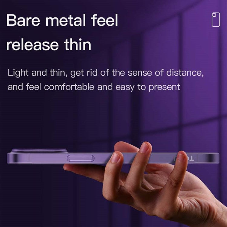 TOTU AA-170 Magnetic Phone Case for iPhone 14 PC Slim Case Compatible with MagSafe - Transparent Black