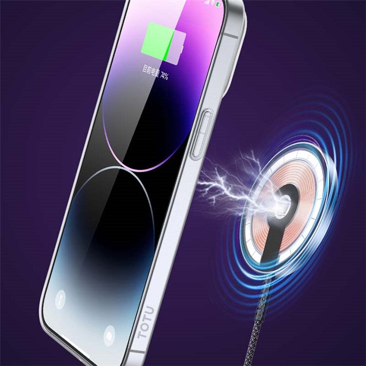 TOTU AA-170 for iPhone 14 Pro Max Case Anti-Drop PC Phone Cover Compatible with MagSafe - Transparent