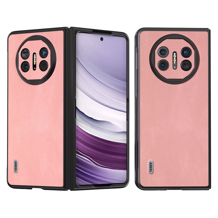 ABEEL For Huawei Mate X5 Case Retro Texture PU Leather Coated Phone Cover - Pink