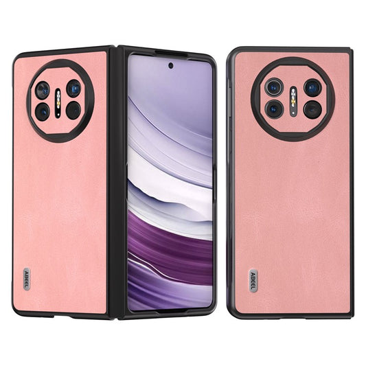 ABEEL For Huawei Mate X5 Case Retro Texture PU Leather Coated Phone Cover - Pink