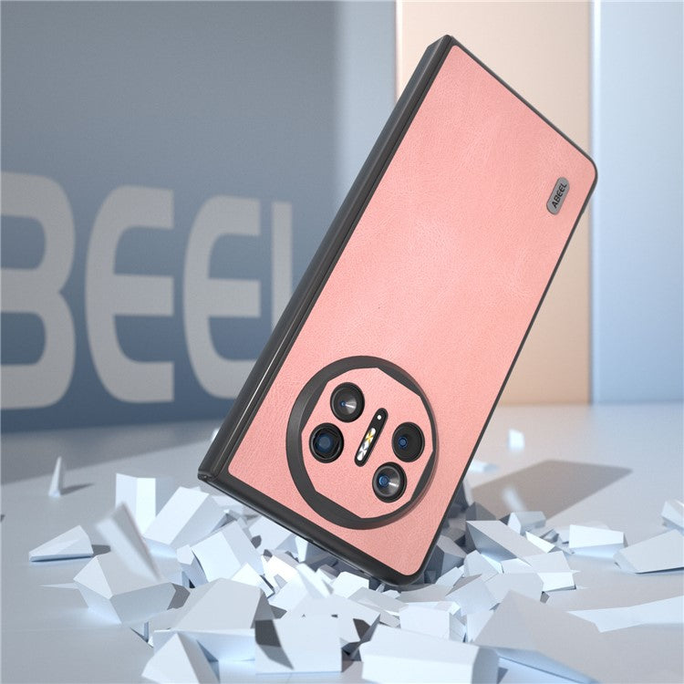 ABEEL For Huawei Mate X5 Case Retro Texture PU Leather Coated Phone Cover - Pink