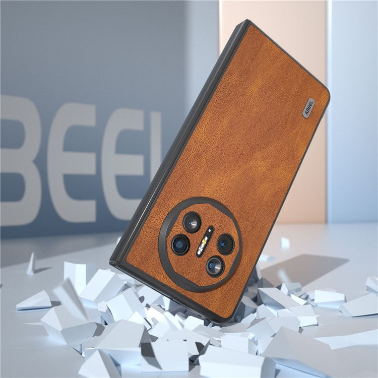 ABEEL For Huawei Mate X5 Case Retro Texture PU Leather Coated Phone Cover - Brown