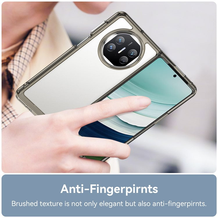 For Huawei Mate X5 / Mate X3 5G Case TPU + Acrylic Folding Phone Cover - Transparent Grey