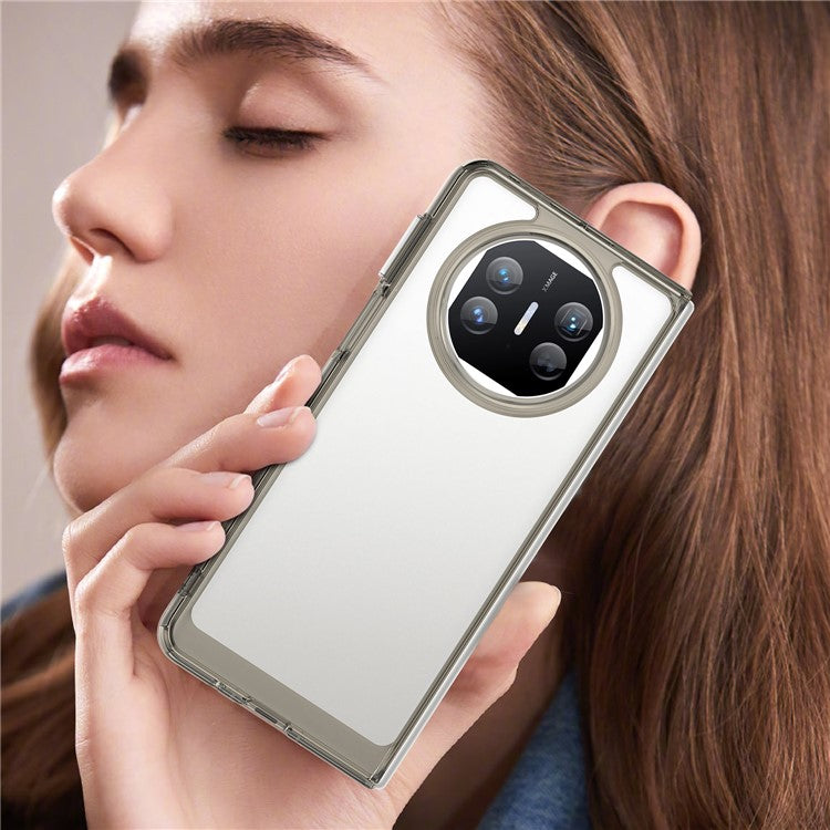 For Huawei Mate X5 / Mate X3 5G Case TPU + Acrylic Folding Phone Cover - Transparent Grey
