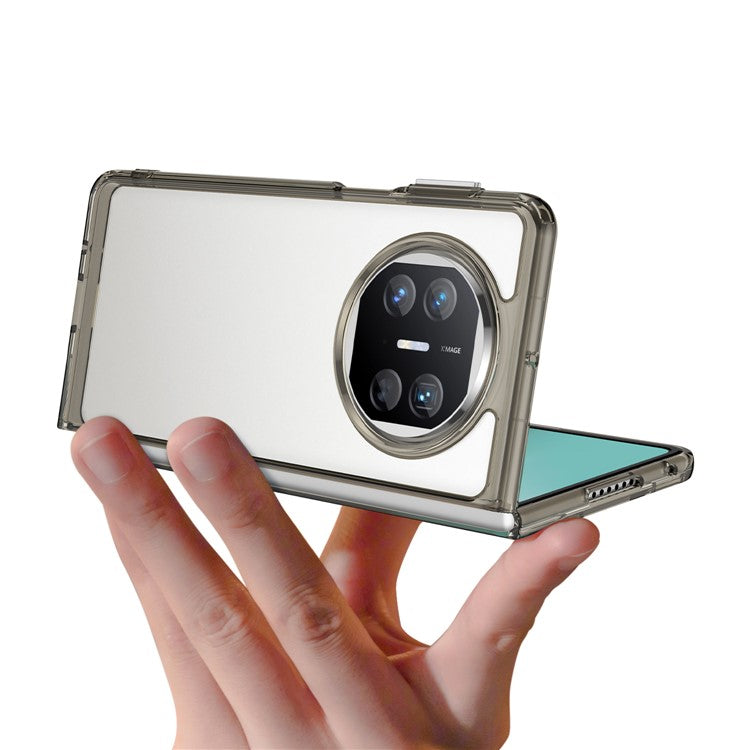 For Huawei Mate X5 / Mate X3 5G Case TPU + Acrylic Folding Phone Cover - Transparent Grey