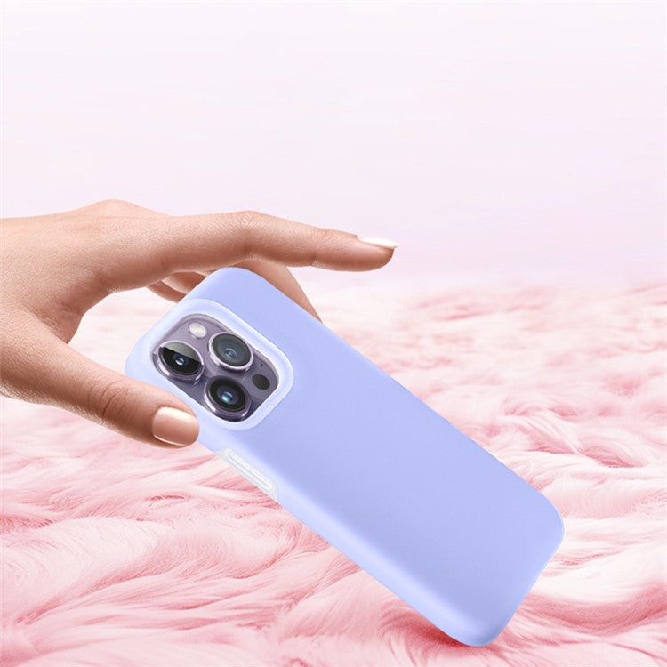XUNDD Jelly Series For iPhone 14 Pro Max Case Liquid Silicone+PC Phone Back Cover - Orange