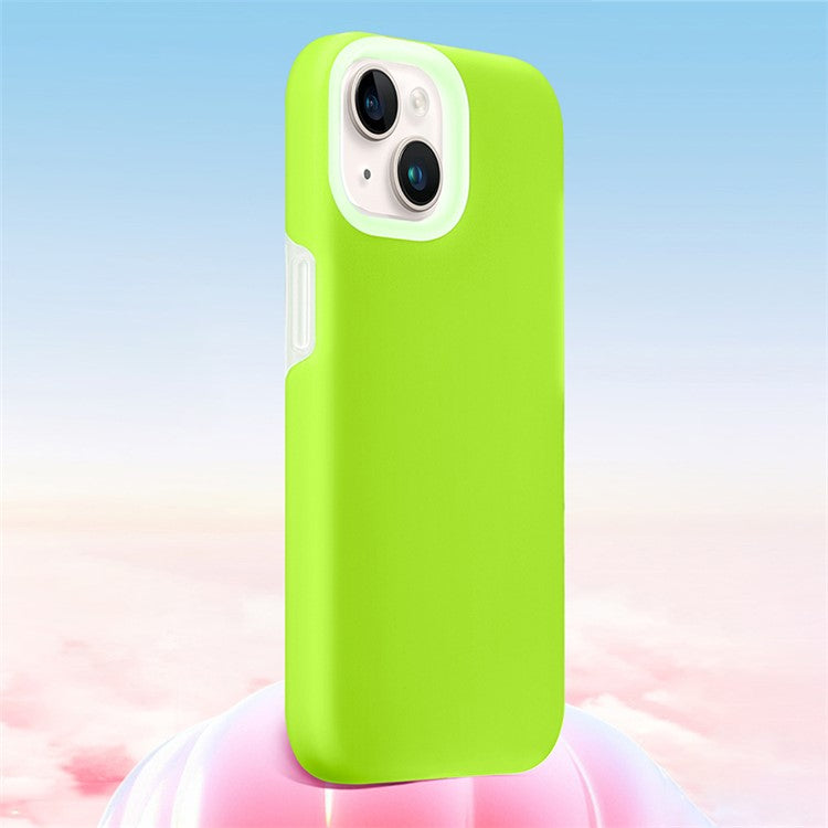 XUNDD Jelly Series For iPhone 14 Case Liquid Silicone+PC Microfiber Lining Phone Cover - Green