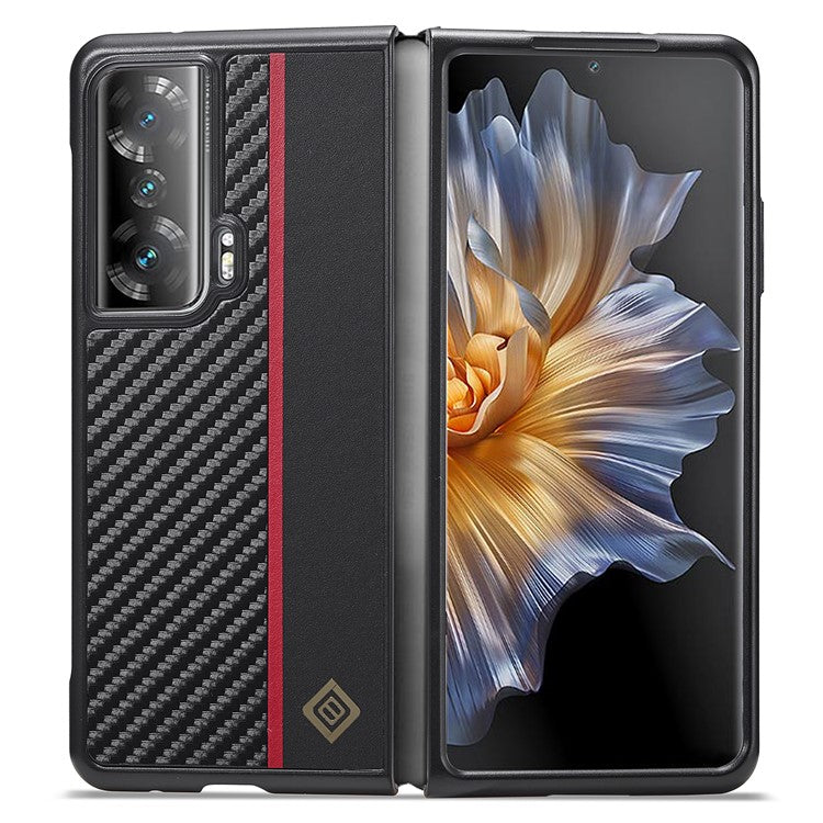 LC.IMEEKE For Honor Magic Vs 5G Case PU Leather+TPU+EVA Carbon Fiber Texture Phone Cover