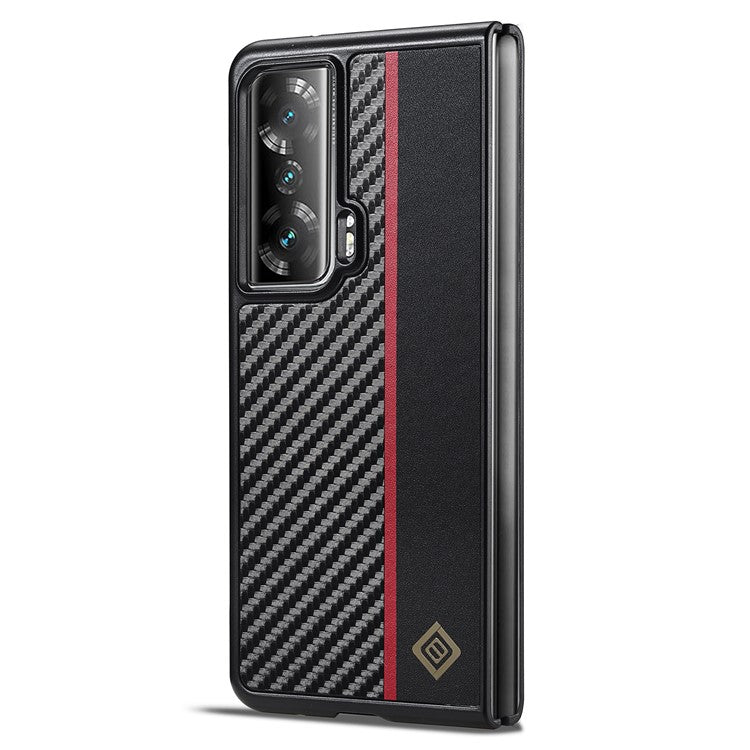 LC.IMEEKE For Honor Magic Vs 5G Case PU Leather+TPU+EVA Carbon Fiber Texture Phone Cover