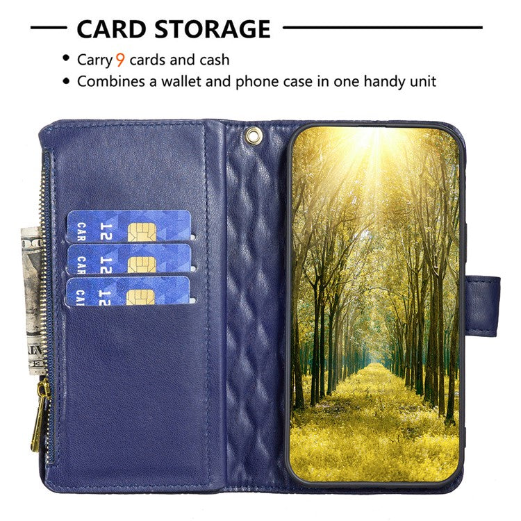 BINFEN COLOR BF Style-15 For Motorola Edge 40 Neo 5G Case Leather Wallet Phone Cover - Blue