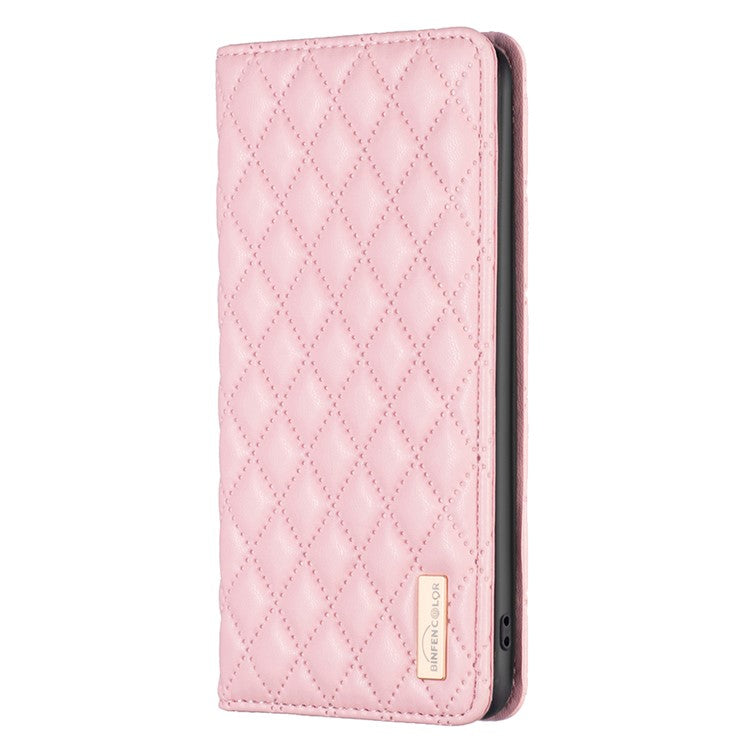 BINFEN COLOR BF Style-16 For Motorola Edge 40 Neo 5G Case Stand Card Holder Phone Cover - Pink
