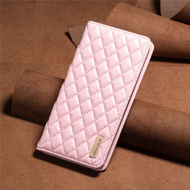 BINFEN COLOR BF Style-16 For Motorola Edge 40 Neo 5G Case Stand Card Holder Phone Cover - Pink