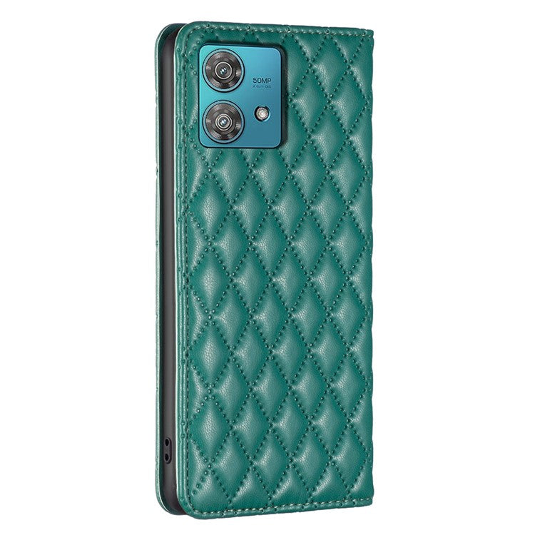 BINFEN COLOR BF Style-16 For Motorola Edge 40 Neo 5G Case Stand Card Holder Phone Cover - Green