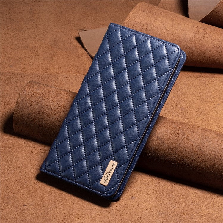 BINFEN COLOR BF Style-16 For Motorola Edge 40 Neo 5G Case Stand Card Holder Phone Cover - Blue