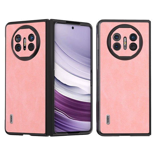 ABEEL For Huawei Mate X5 Case PU Leather Coated PC Protective Folding Cover - Pink