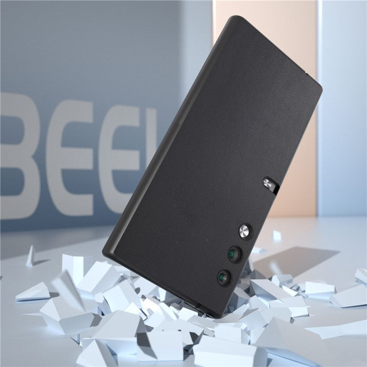 ABEEL For Honor V Purse Case PU Leather Coated PC Smooth Shockproof Phone Cover - Black