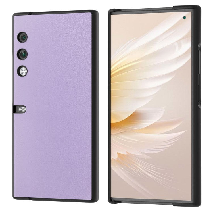 ABEEL For Honor V Purse Case PU Leather Coated PC Smooth Shockproof Phone Cover - Purple