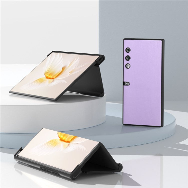 ABEEL For Honor V Purse Case PU Leather Coated PC Smooth Shockproof Phone Cover - Purple