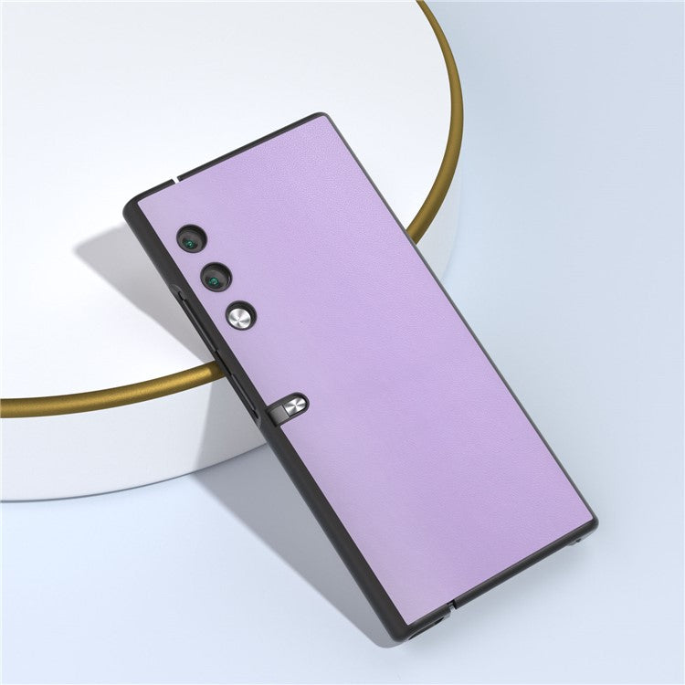ABEEL For Honor V Purse Case PU Leather Coated PC Smooth Shockproof Phone Cover - Purple