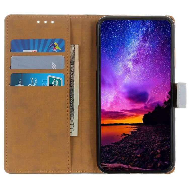 PU Leather Phone Cover for Motorola Edge 40 Neo 5G Case Protective Phone Stand Shell Wallet - Blue