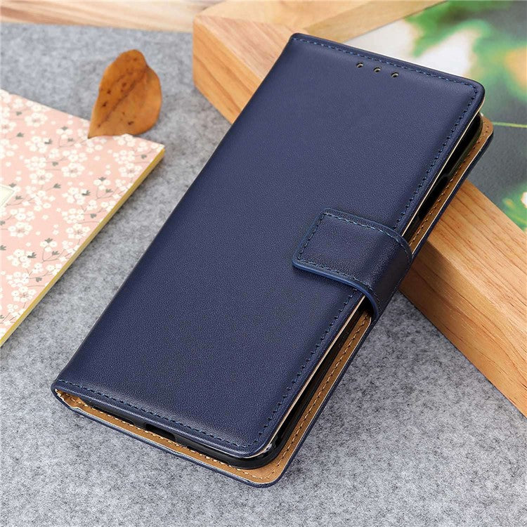 PU Leather Phone Cover for Motorola Edge 40 Neo 5G Case Protective Phone Stand Shell Wallet - Blue
