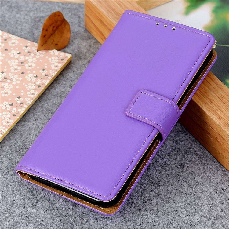 PU Leather Phone Cover for Motorola Edge 40 Neo 5G Case Protective Phone Stand Shell Wallet - Purple