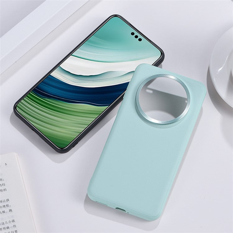 For Huawei Mate 60 Pro+ Case Anti-Scratch PU Leather+TPU Phone Back Cover - Black