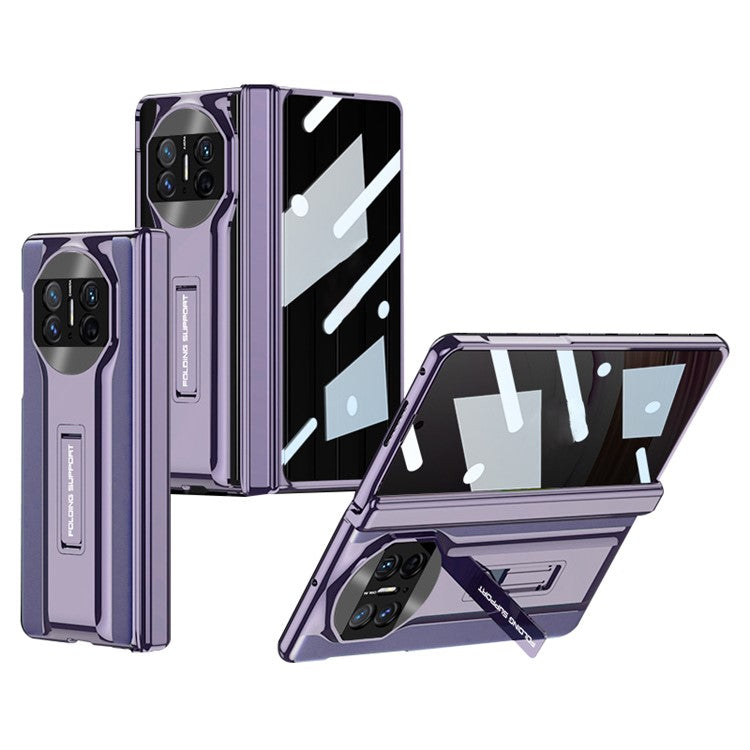GKK For Huawei Mate X5 Case with Anti-Spy Screen Film Shockproof Kickstand PC Phone Cover - Purple