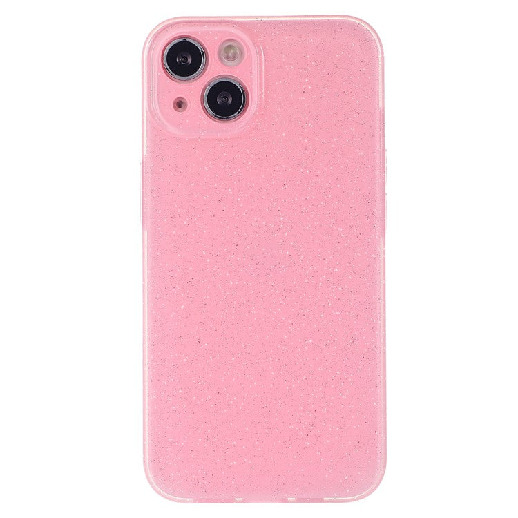 For iPhone 14 Case Glitter Powder Soft TPU Shockproof Jelly Phone Cover - Pink