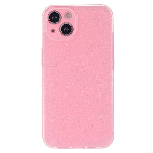 For iPhone 14 Case Glitter Powder Soft TPU Shockproof Jelly Phone Cover - Pink