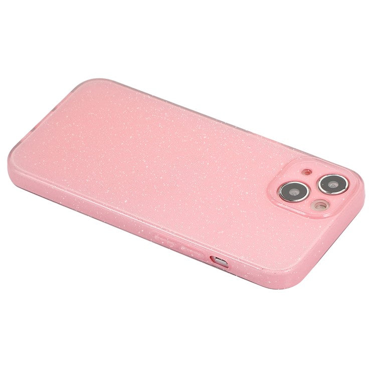 For iPhone 14 Case Glitter Powder Soft TPU Shockproof Jelly Phone Cover - Pink