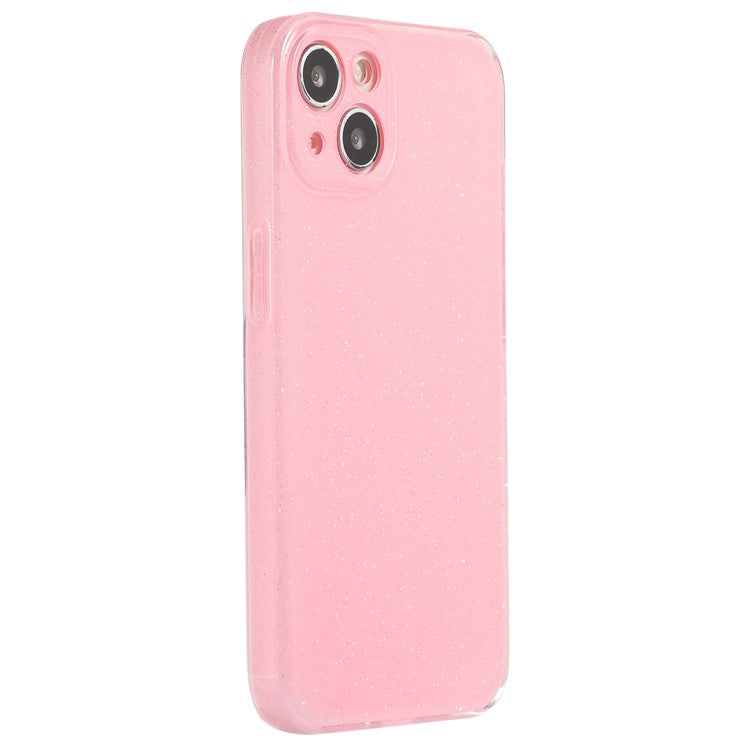 For iPhone 14 Case Glitter Powder Soft TPU Shockproof Jelly Phone Cover - Pink