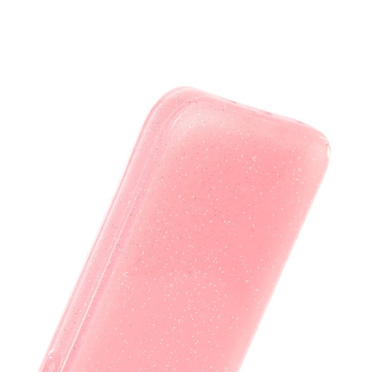 For iPhone 14 Case Glitter Powder Soft TPU Shockproof Jelly Phone Cover - Pink