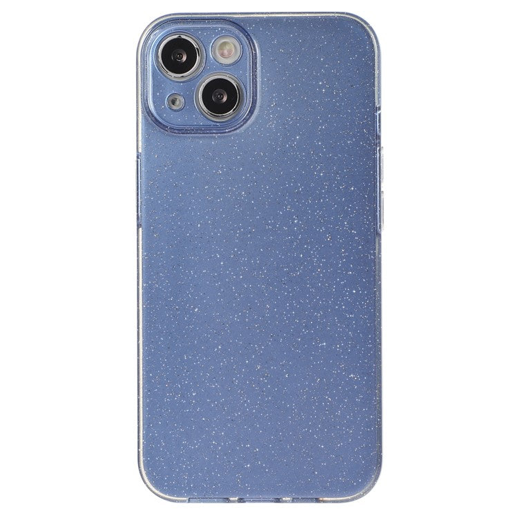 For iPhone 14 Case Glitter Powder Soft TPU Shockproof Jelly Phone Cover - Blue