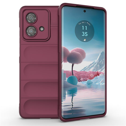 For Motorola Edge 40 Neo 5G TPU Case Rugged Shockproof Smartphone Cover - Wine Red